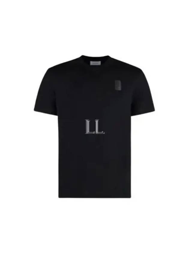 Crewneck Logo Cotton Short Sleeve T-Shirt Black - SALVATORE FERRAGAMO - BALAAN 2