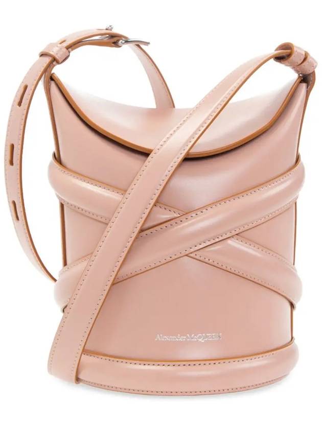 The Curve Small Bucket Bag Rose - ALEXANDER MCQUEEN - BALAAN 3