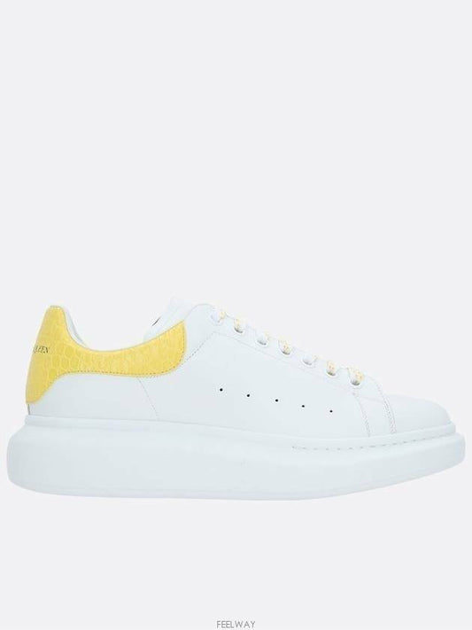 Yellow Tab Leather Oversole Low Top Sneakers White - ALEXANDER MCQUEEN - BALAAN 2