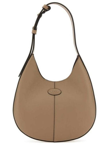 DI Logo Debossed Shoulder Bag Brown - TOD'S - BALAAN 1