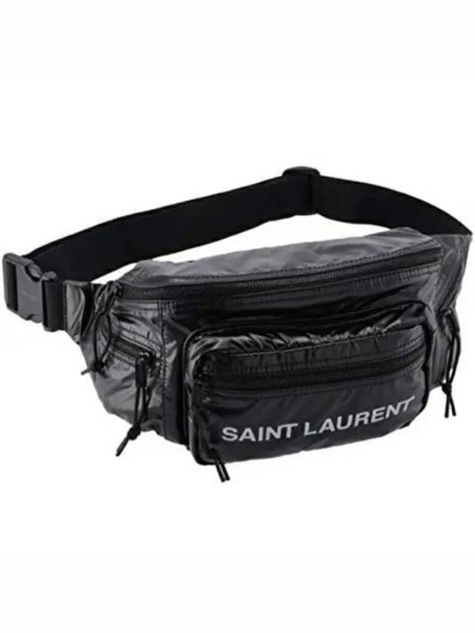 Nylon Logo Nux Belt Bag Black - SAINT LAURENT - BALAAN 2