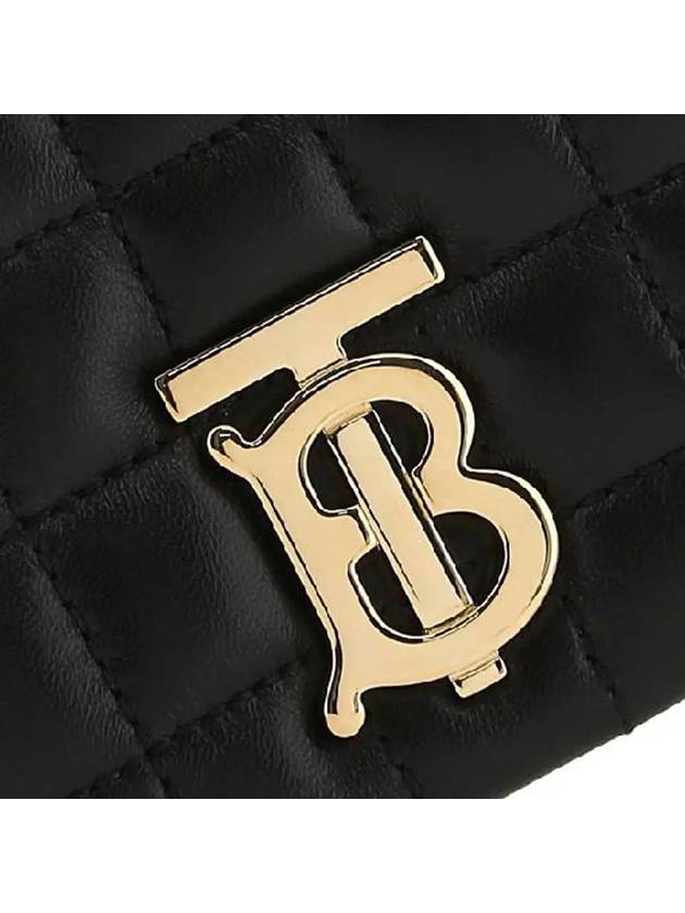 Quilted Lula Mini Leather Cross Bag Black - BURBERRY - BALAAN 5