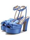 satin platform sandals blue - Nº 21 - BALAAN.