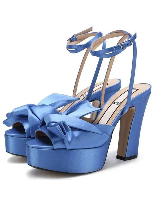 Satin Platform Sandals Blue - Nº 21 - BALAAN 2