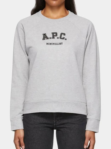 Sweatshirt Women's Redye Sweatshirt Logo Print Gray COESM F27677 - A.P.C. - BALAAN 1