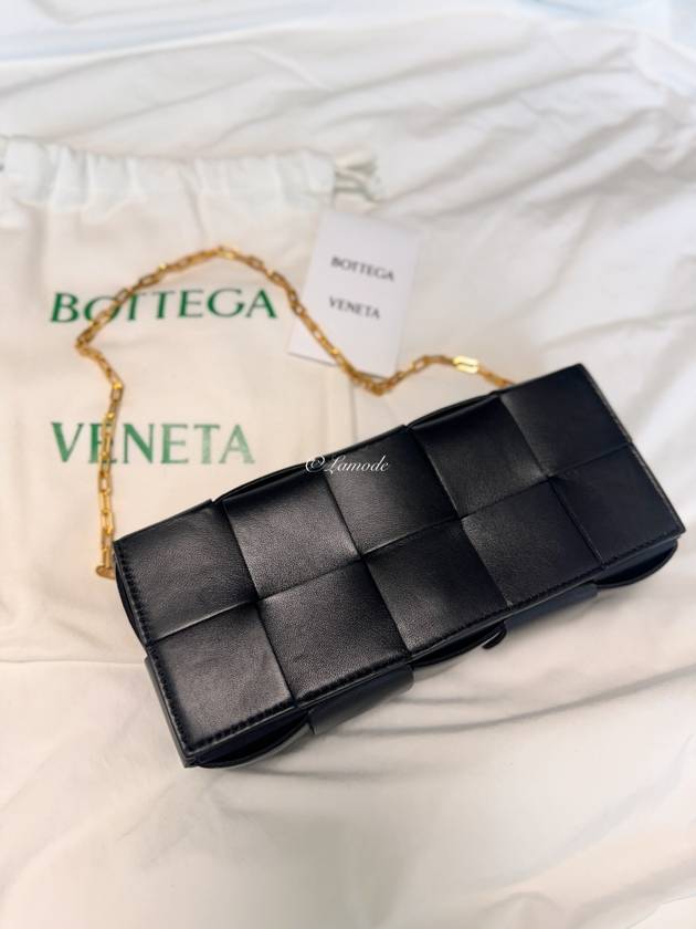 Cassette Bag Pouch On Chain Shoulder Bag Black - BOTTEGA VENETA - BALAAN 2