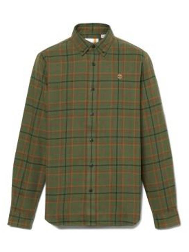 Timberland Midweight Flannel Check Shirt Dark Wheat Boot Yd Clothing - TIMBERLAND - BALAAN 1