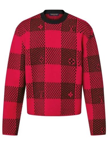 Damier Wool Crew Neck 1AFXKG - LOUIS VUITTON - BALAAN 1