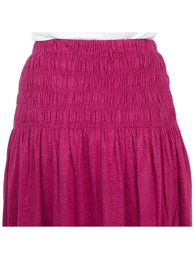 Tinoa Elastic Linen Long A-Line Skirt Purple - VANESSA BRUNO - BALAAN 8