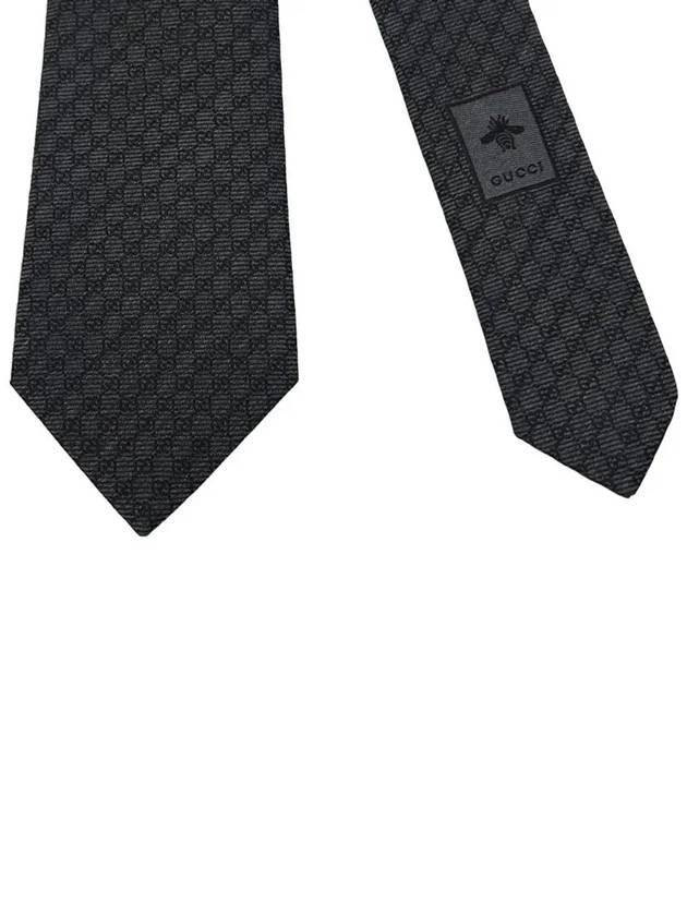 Interlocking G Silk Wool Tie Black - GUCCI - BALAAN 5