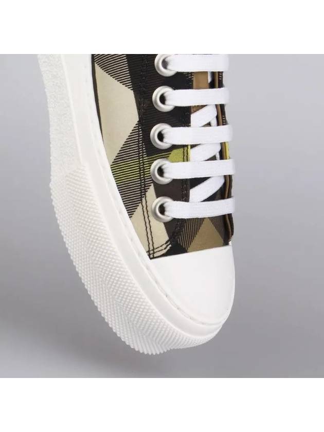 ExaGGerated Check Cotton Low Top Sneakers - BURBERRY - BALAAN 3