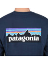 P6 Logo Responsibili Long Sleeve T-Shirt Navy - PATAGONIA - BALAAN 9