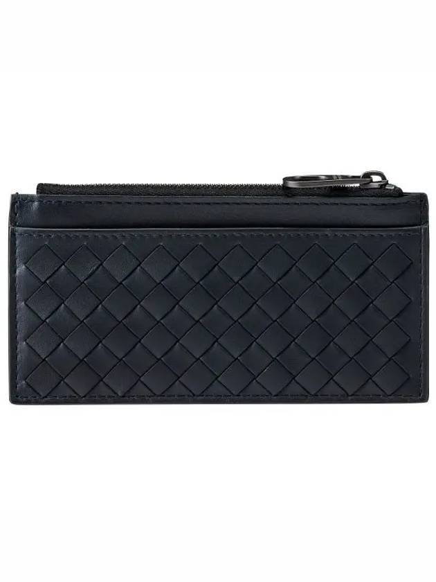 Intrecciato Zipper Card Wallet Black - BOTTEGA VENETA - BALAAN 2