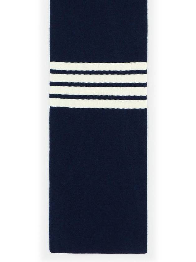 Striped Cashmere Muffler Navy - THOM BROWNE - BALAAN 3