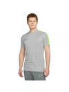 Men's Dry-Fit Academy Short Sleeve Football Short Sleeve T-Shirt Flat Silver - NIKE - BALAAN 1