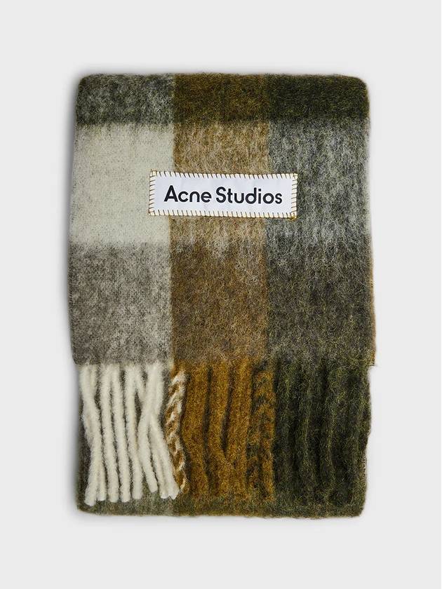 Check Mohair Muffler Green - ACNE STUDIOS - BALAAN 5