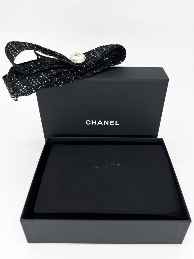 Classic Small Flap Grained Calfskin Half-Wallet Gold Metal Black - CHANEL - BALAAN 4