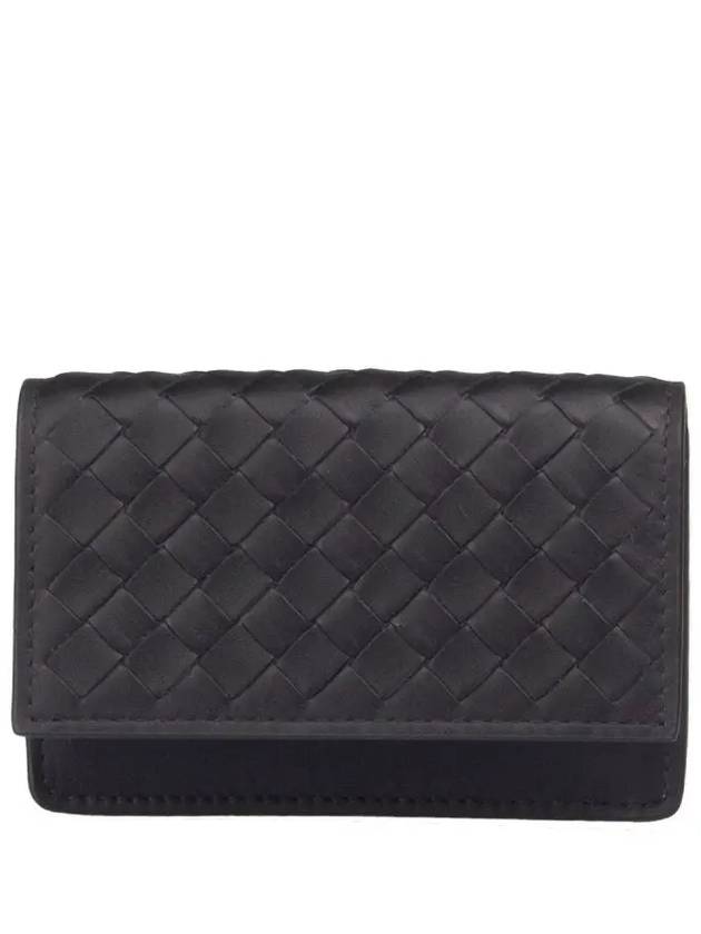 Intrecciato Flap Business Card Wallet Black - BOTTEGA VENETA - BALAAN 2