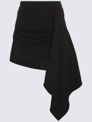 Gauge81 Black Viscose Rivera Mini Skirt - GAUGE81 - BALAAN 1