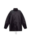 Language Logo Raincoat Black - BALENCIAGA - BALAAN 1