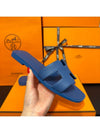 Women's Oran Sandals Calfskin Blue Navy - HERMES - BALAAN 3