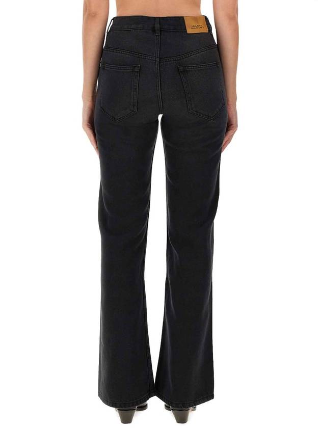 Belvira High Rise Bootcut Jeans Black - ISABEL MARANT - BALAAN 4