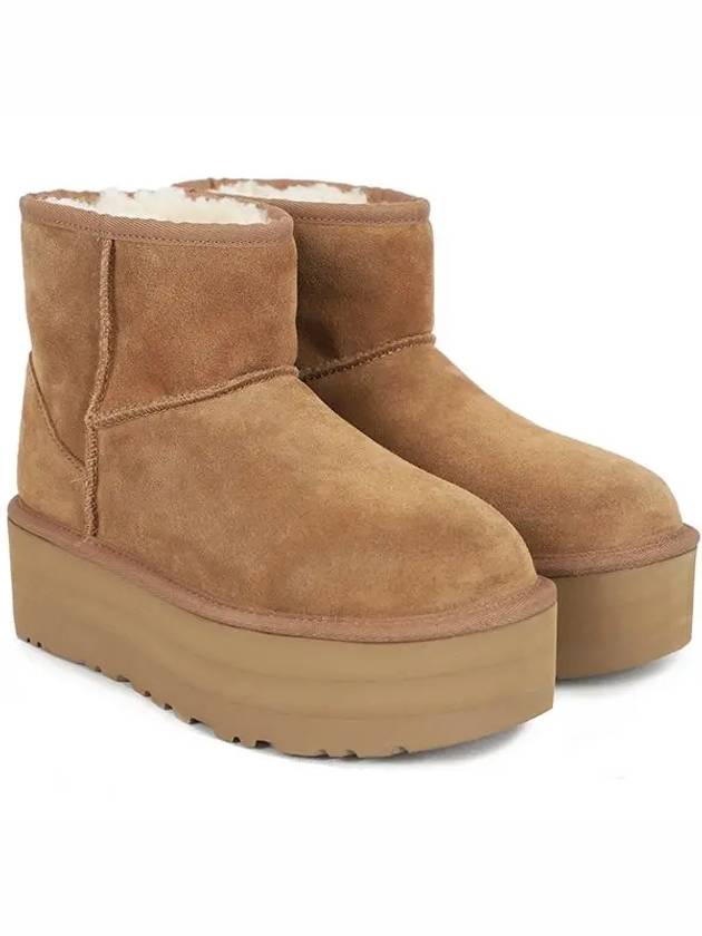 Classic Mini Platform Suede Winter Boots Chestnut - UGG - BALAAN 3