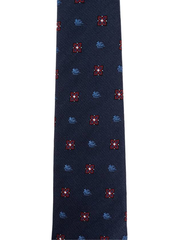 Etro Silk Tie, Men's, Navy Blue - ETRO - BALAAN 3