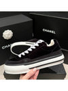 CC point velvet low top sneakers black - CHANEL - BALAAN 4