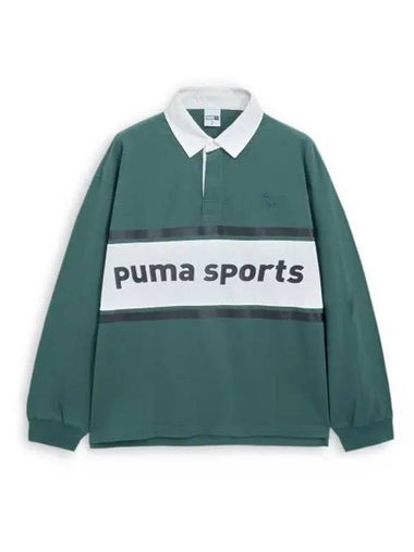 Team Long Sleeve Polo Shirt Green - PUMA - BALAAN 1