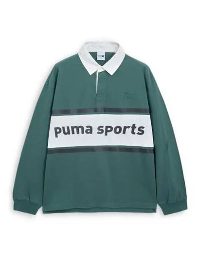 Team Long Sleeve Polo Shirt Green - PUMA - BALAAN 2