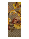 GG Flower Square Shawl Wool Muffler Yellow - GUCCI - BALAAN 4