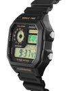 AE 1200WH 1BVDF 1B Digital Square Sports World Time Men s Urethane Watch - CASIO - BALAAN 3