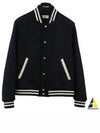 Teddy Wool Bomber Jacket  Black - SAINT LAURENT - BALAAN 2