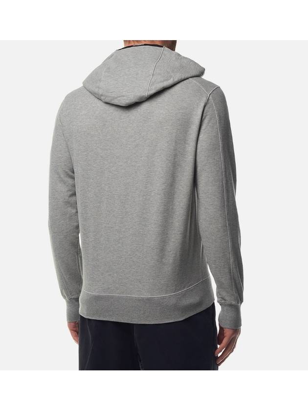 Light Fleece Zip Up Hoodie Grey - CP COMPANY - BALAAN 4