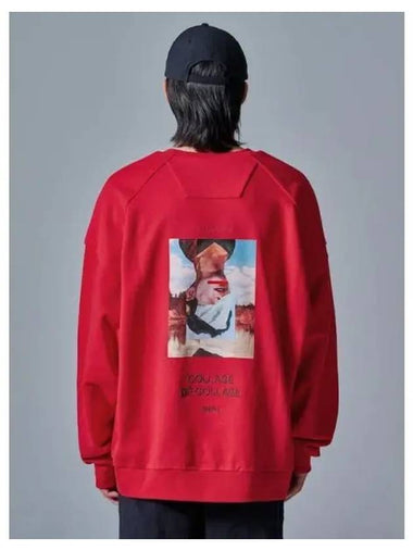 Wilkin Never Are Meant To Be Graphic Sweatshirt Red Domestic Product GM0024040249946 - JUUN.J - BALAAN 1