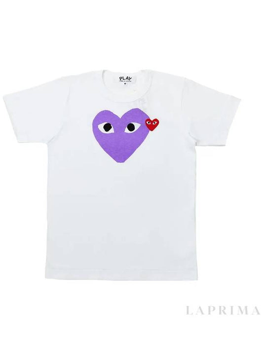 Heart logo tshirt P1T105 PURPLE - COMME DES GARCONS - BALAAN 1