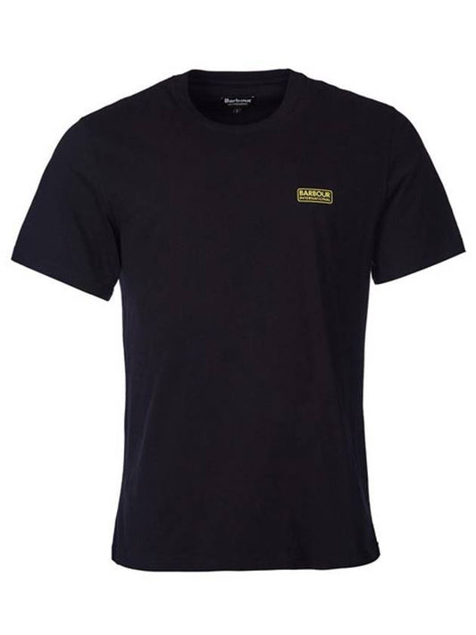 Men's International Small Logo Short Sleeve T-Shirt Black - BARBOUR - BALAAN.