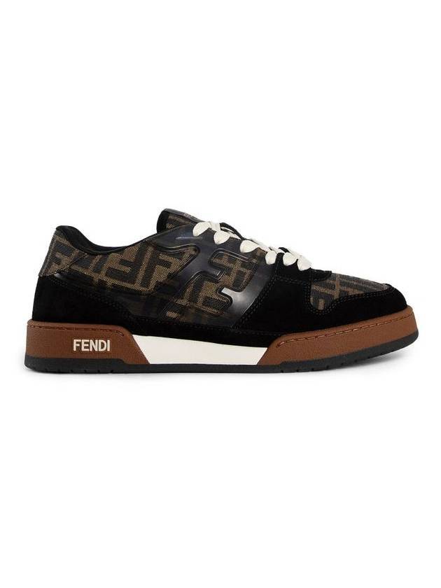 Match FF Jacquard Low Top Sneakers Brown - FENDI - BALAAN 1