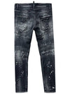 Diamond Studs Wash Tidy Biker Jeans Black - DSQUARED2 - BALAAN 3