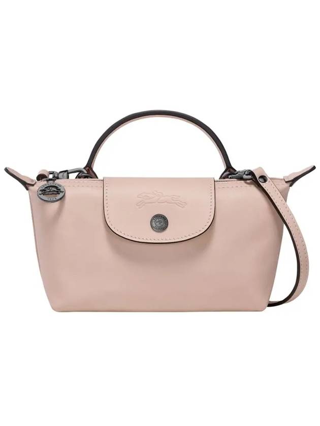 Le Pliage Logo Leather Tote Bag Nude - LONGCHAMP - BALAAN 2