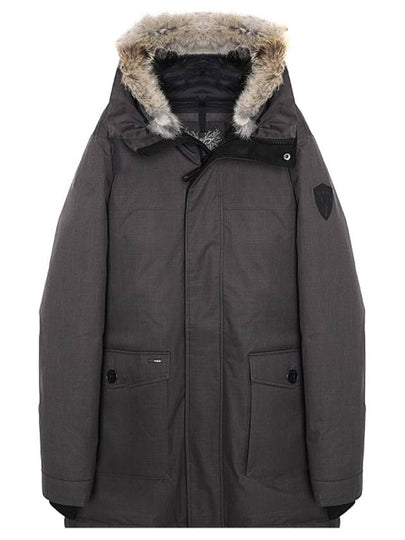 Eves Hooded Fur Padded Parka Steel Grey - NOBIS - BALAAN 2