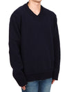 Men's 4 Stitch Elbow Patch Knit Top Navy - MAISON MARGIELA - BALAAN 6