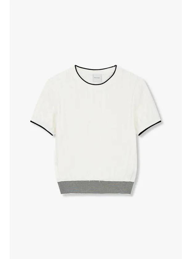 30 9 29 Women s Hairy Ladder Crew Neck Knit White - PAUL SMITH - BALAAN 1