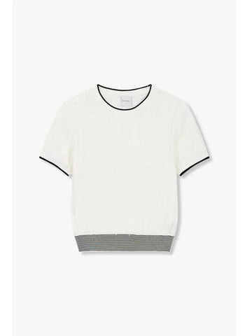 30 9 29 Women s Hairy Ladder Crew Neck Knit White - PAUL SMITH - BALAAN 1