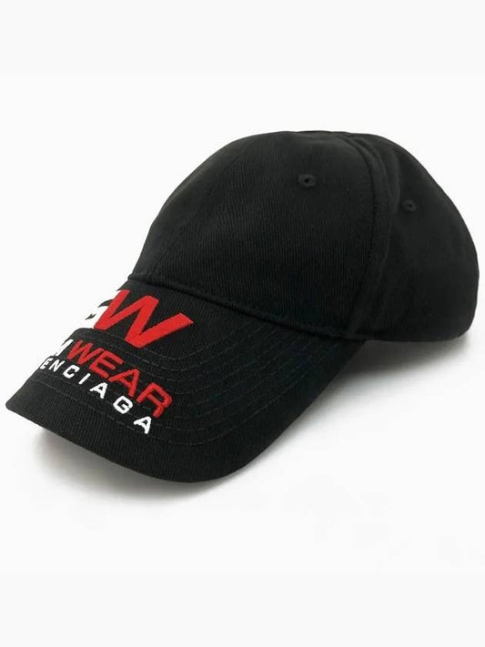 Men's Gymwear Logo Ball Cap Black - BALENCIAGA - BALAAN.