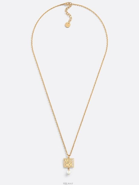 Miss Resin Pearl Necklace Gold - DIOR - BALAAN 2