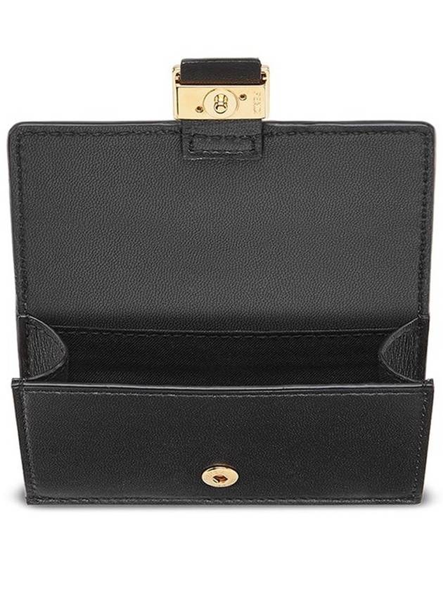 FF Baguette Flap Card Wallet Black - FENDI - BALAAN 6