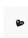 Black Heart Polo Shirt White AZ T066 - COMME DES GARCONS - BALAAN 7