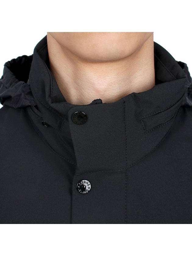 Logo Light Soft Shell Jacket Black - STONE ISLAND - BALAAN 9